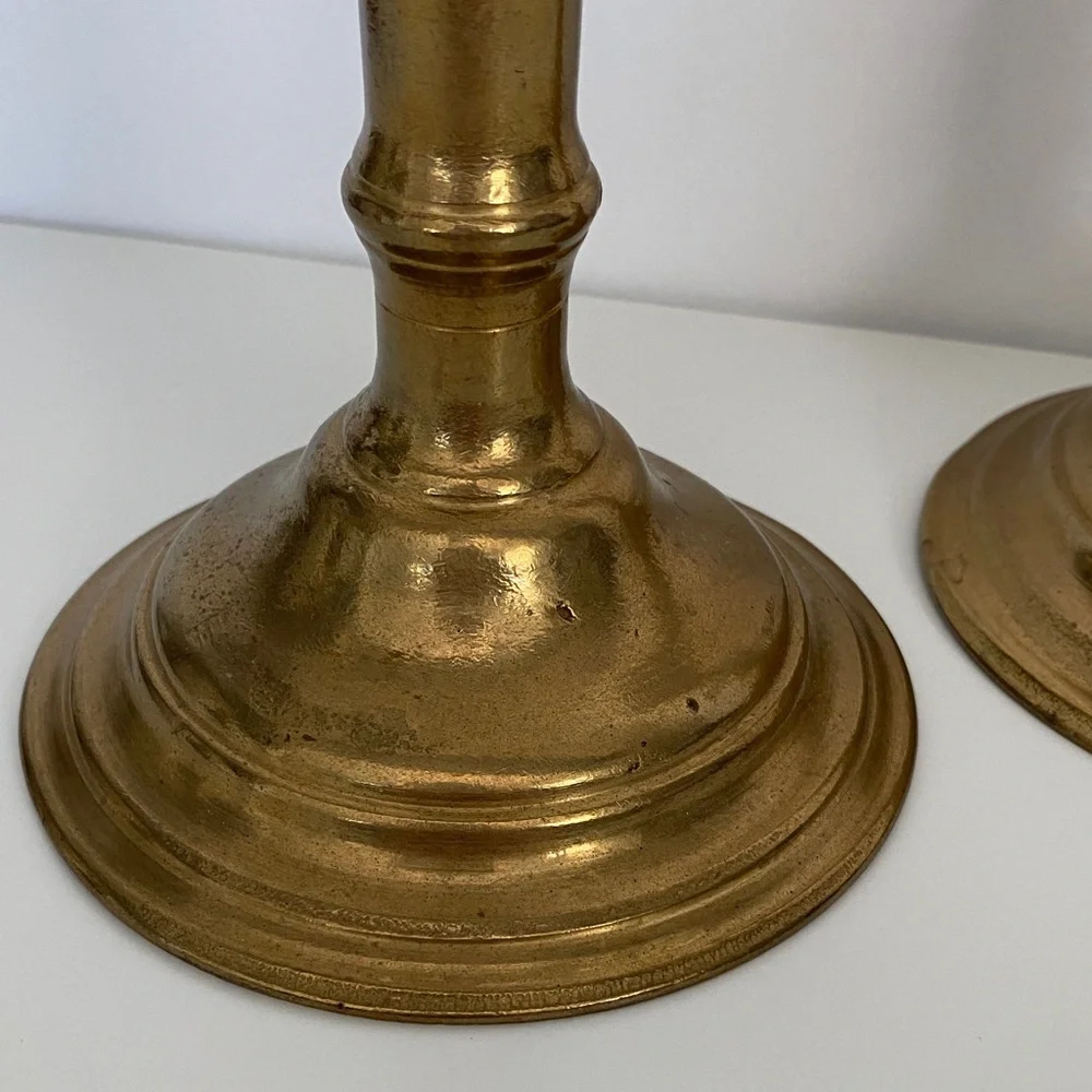 Stunning Large Brass Candlestick Holders - Picture 4 of 8